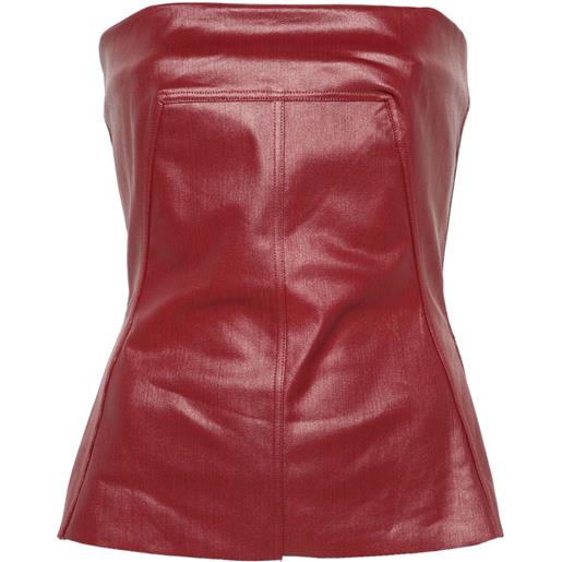 Rick Owens top stile corsetto - rosso