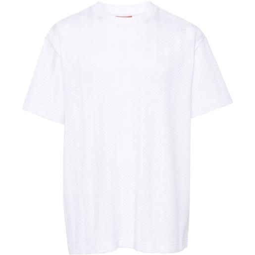 Missoni t-shirt con motivo a zigzag - bianco