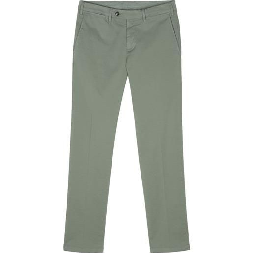 Canali pantaloni sartoriali con vita media - verde