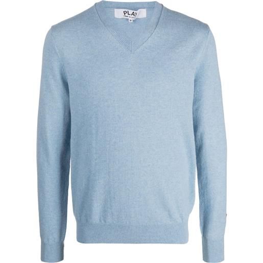 Comme Des Garçons Play maglione con applicazione - blu