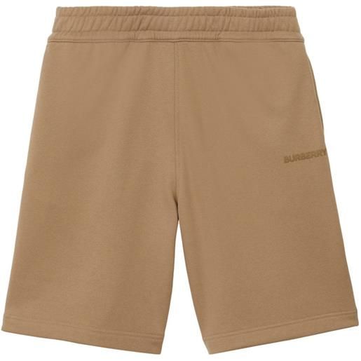 Burberry shorts con applicazione - marrone