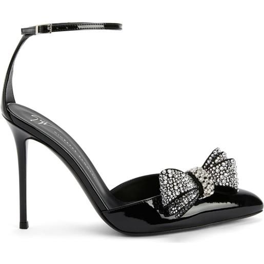 Giuseppe Zanotti pumps mahrtina 105mm con fiocco - nero