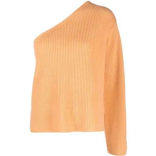 Forte Forte maglione monospalla a coste - arancione