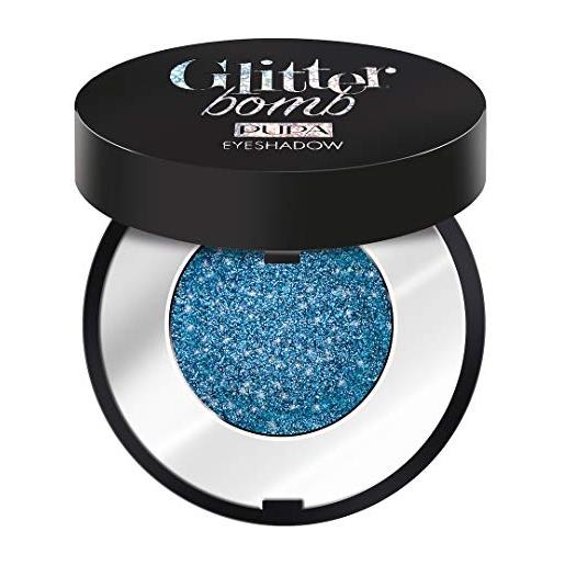 PUPA MILANO pupa glitter bomb ombretto glitter estremo bomb eyeshadow 005 crystallized blue - 500 g