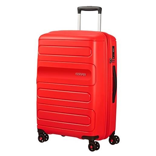 American Tourister sunside spinner 77 espandibile bagaglio a mano, 4.5 kg, l (77 cm - 118l), rosso (sunset red)