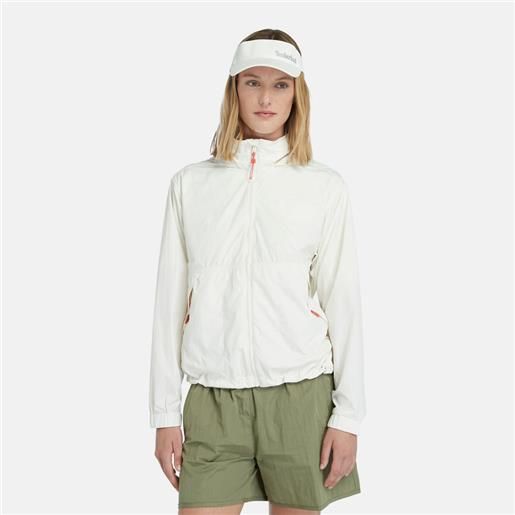 Timberland giacca a vento anti-uv da donna in bianco bianco