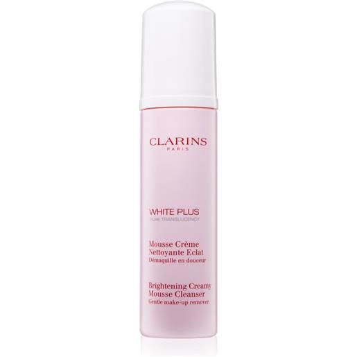 Clarins white plus pure translucency brightening creamy mousse cleanser 150 ml