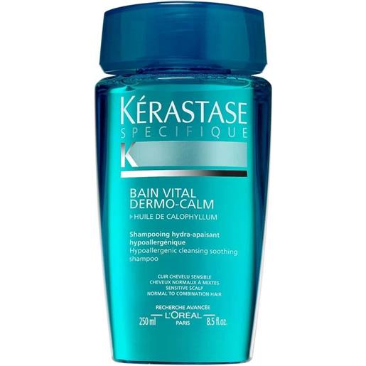 Kérastase shampoo per cuoio capelluto sensibile per capelli da normali a misti bain vital dermo-calm (hypoallergenic hydra-soothing shampoo) 1000 ml