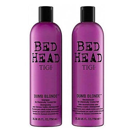 TIGI colour combat - the dumb blonde system by TIGI bed head hair care tween set - shampoo 750ml and conditioner 750ml 750ml (packaging may vary)