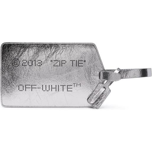 Off-White clutch media - argento
