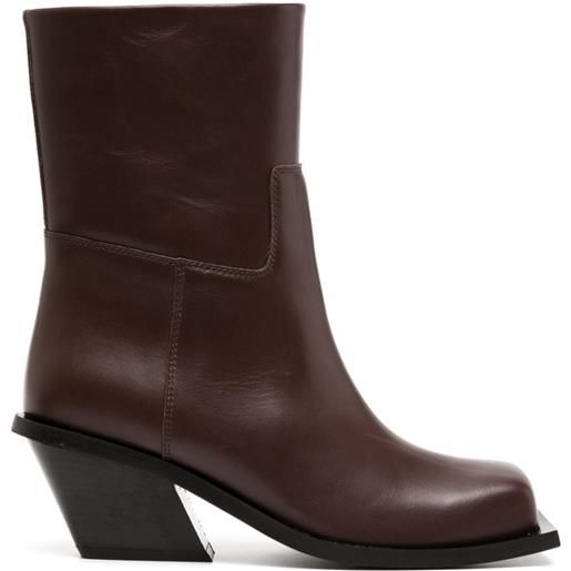 GIABORGHINI blondine 75mm leather boots - marrone