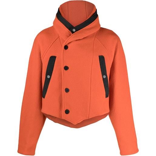 Kiko Kostadinov remus cropped hooded jacket - arancione