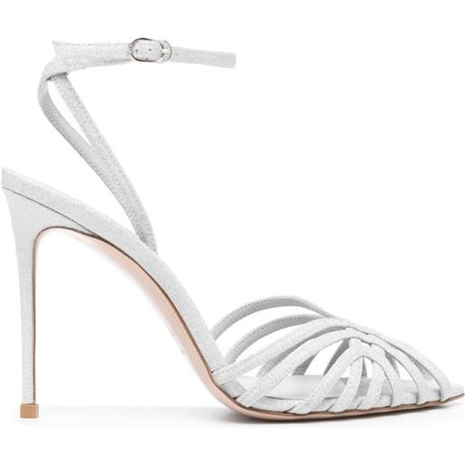 Le Silla sandali embrace 110mm con decorazione - argento