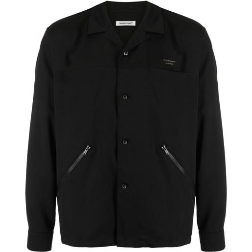 Undercover giacca-camicia con ricamo - nero