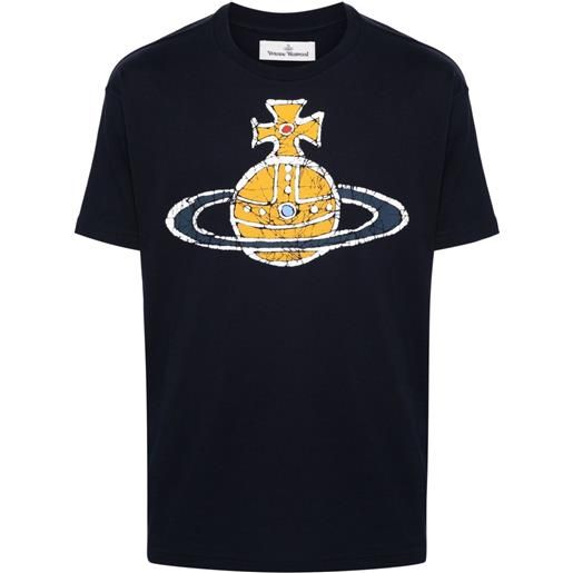 Vivienne Westwood t-shirt con logo - blu