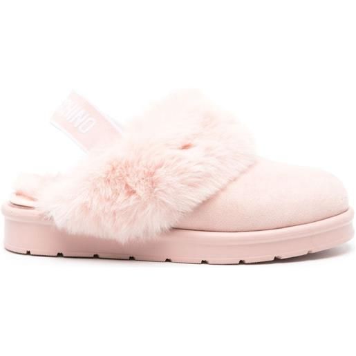 Love Moschino slippers con stampa - rosa