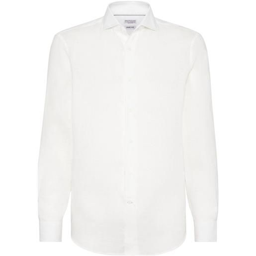 Brunello Cucinelli camicia con bottoni - bianco