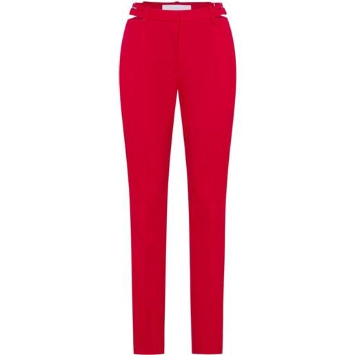Dion Lee pantaloni slim con dettaglio cut-out - rosso