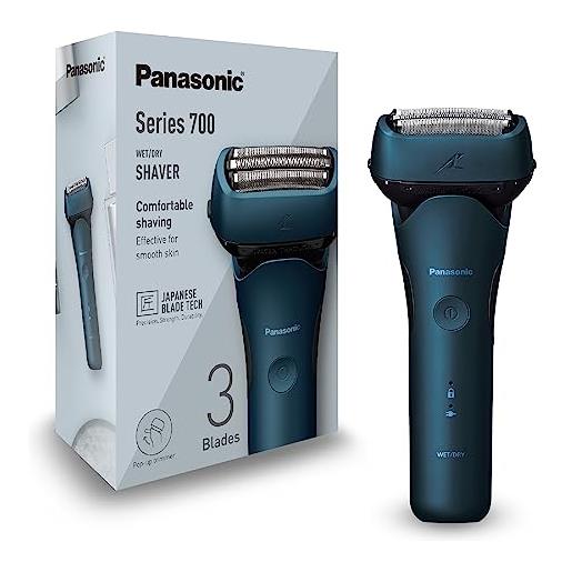 Panasonic es-alt4b - rasoio elettrico a 3 lame per uomo wet & dry, ricaricabile, sensore di comfort per la pelle, testa 12d multi-flex - riduci al minimo l'ombra delle 5