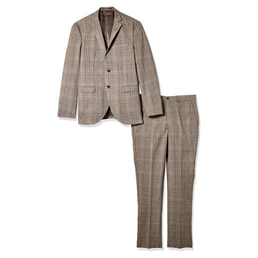 JACK & JONES jprfranco check suit abito, grigio (java/checks: super slim fit), 48 uomo