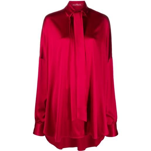 Ermanno Scervino camicia con fiocco - rosso