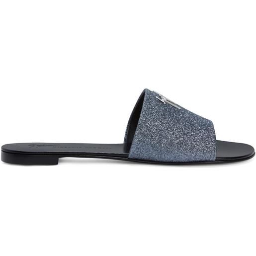 Giuseppe Zanotti sandali shirley con glitter - grigio