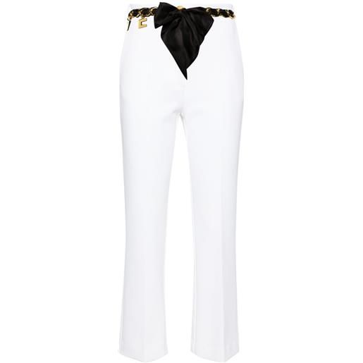 Elisabetta Franchi pantaloni crop - bianco