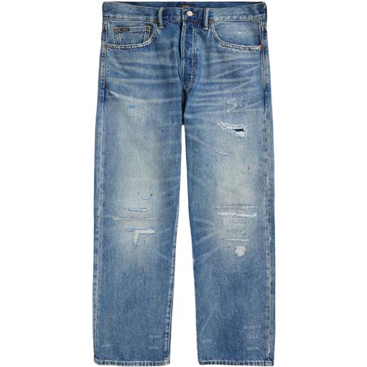 Polo Ralph Lauren jeans dritti con effetto vissuto - blu