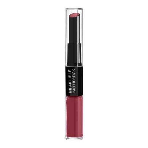 L´Oréal Paris rossetto lucidalabbra a lunga tenuta 2in1 infallible 24h parisian nudes 6 ml 502 red to stay