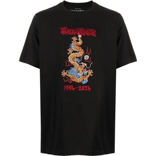 Maharishi t-shirt descending dragon Maharishi x tashi mannox - nero