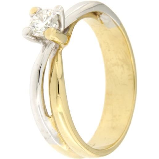Gioielleria Lucchese Oro anello donna oro giallo bianco gl101471