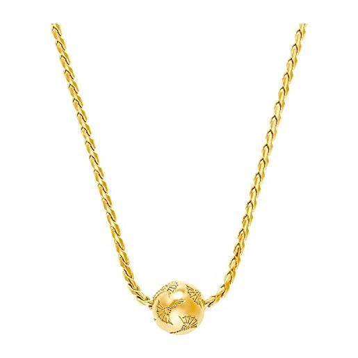 Joop!Catena con ciondolo collana da donna in acciaio inossidabile, 42+3 cm, oro, fornita in confezione regalo per gioielli, 2035029