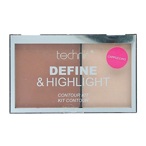 Technic define & highlight duo contour kit bronzer & highlight powder 5.5g-cappuccino by Technic