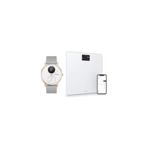 Withings smartwatch scanwatch + body rose gold e white