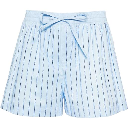 Giuseppe Di Morabito shorts corti a righe con strass - blu