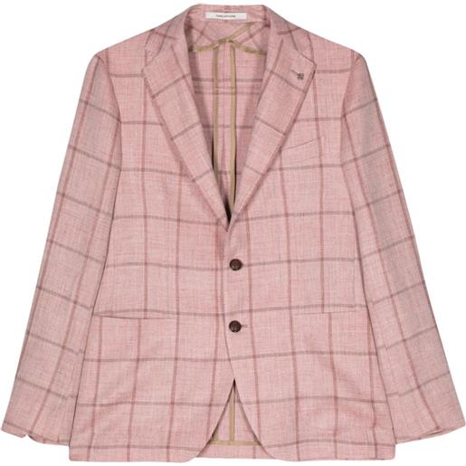 Tagliatore blazer monopetto a quadri - rosa