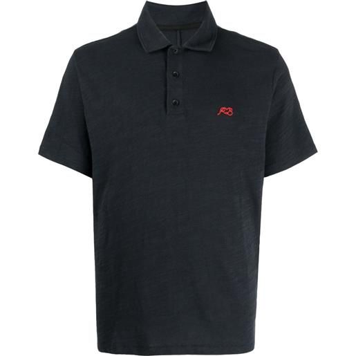 rag & bone polo con ricamo - blu