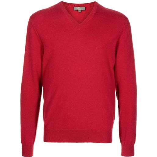 N.Peal maglione con scollo a v - rosso