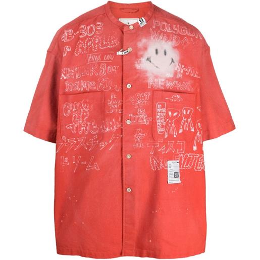 Maison Mihara Yasuhiro camicia con stampa - rosso