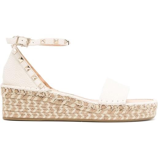 Valentino Garavani espadrilles rockstud 55mm - bianco