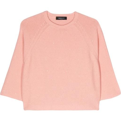 Fabiana Filippi maglione con paillettes - rosa