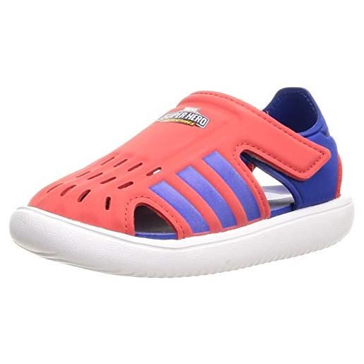 Adidas water sandal c, scarpe da ginnastica basse unisex - bambini e ragazzi, bianco/nucleo nero/bianco, 29 eu