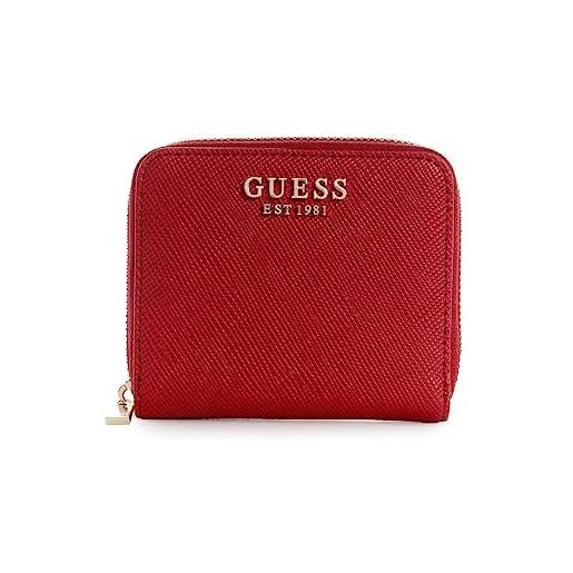 GUESS laurel slg small zip around wallet red