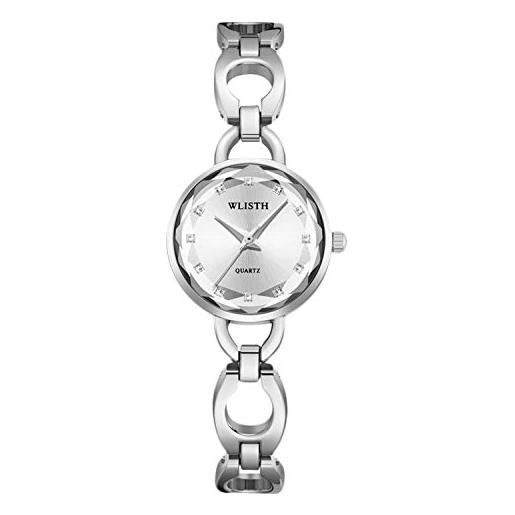 RORIOS elegante donna orologio analogico al quarzo orologio diamante simulato orologi cinturino in acciaio inox women bracelet watch