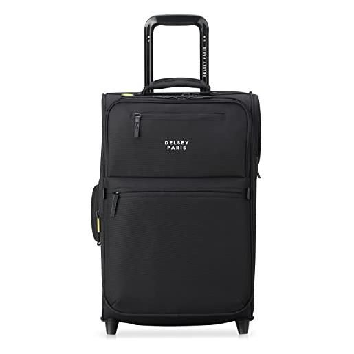 DELSEY PARIS - maubert 2.0 - valigia cabina estensibile - 55 cm - nero, nero, s, valigia