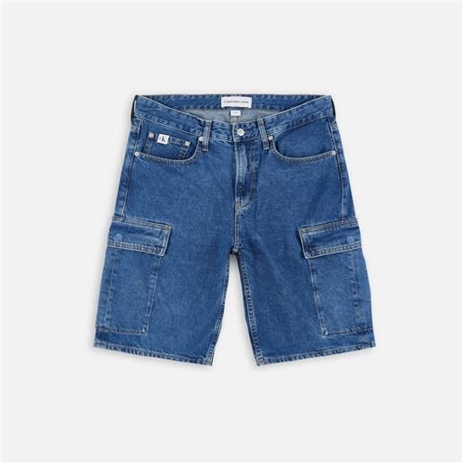 Calvin Klein Jeans 90s loose cargo shorts denim medium uomo