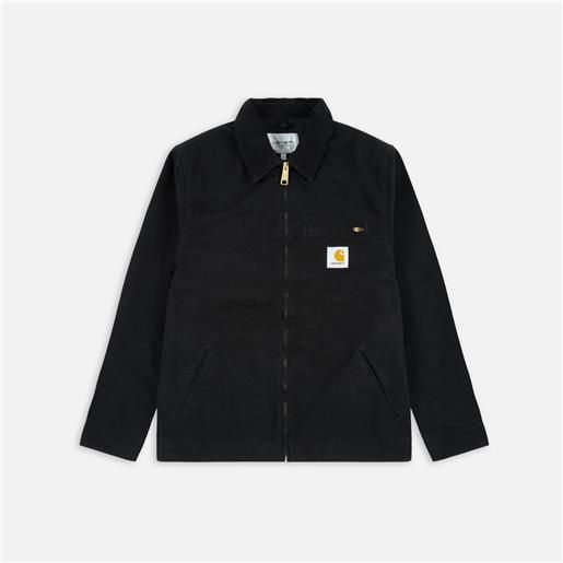 Carhartt WIP detroit jacket black/black rinsed uomo