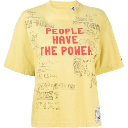 Maison Mihara Yasuhiro t-shirt con stampa - giallo