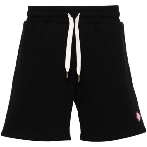 Casablanca shorts sportivi con applicazione - nero