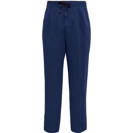 Brunello Cucinelli pantaloni con pieghe - blu